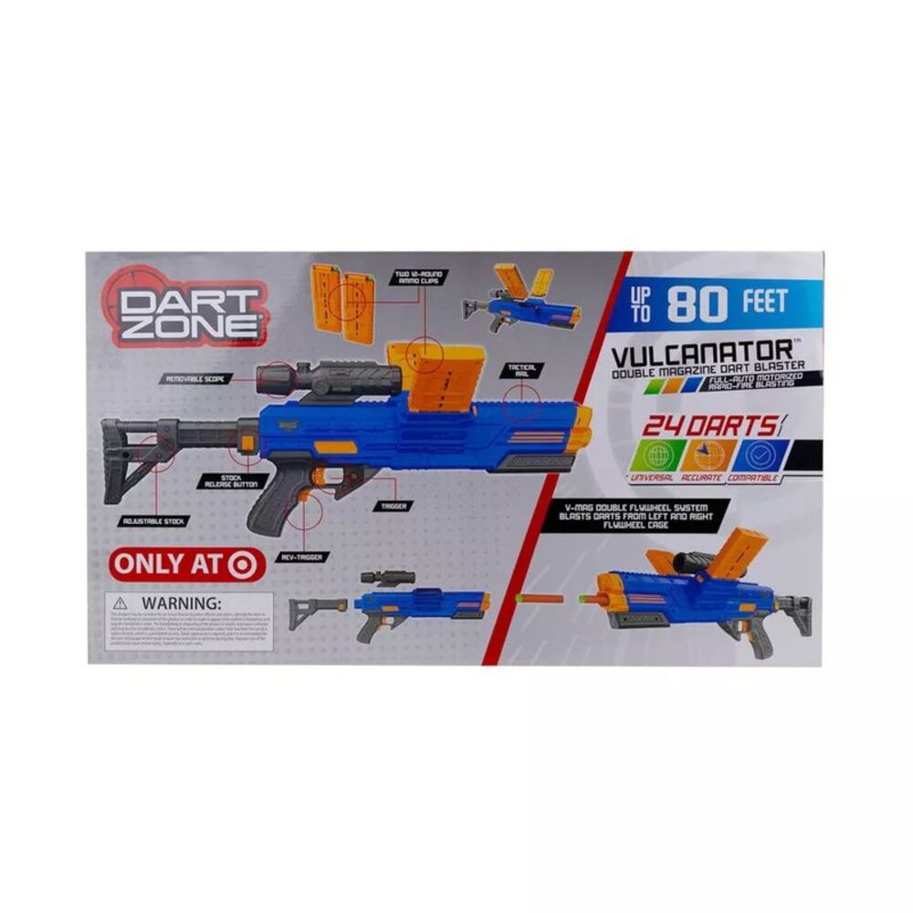 Dart Zone Motorized Vulcanator Double Magazine Dart Blaster - Picture 8 of 8